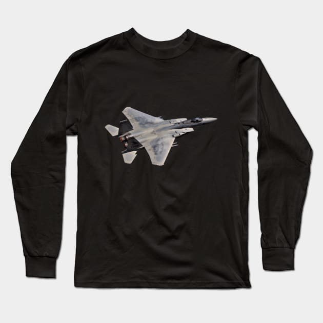 F-15C Eagle afterburner no background Long Sleeve T-Shirt by acefox1